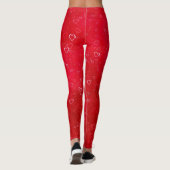 Weiße Herzen Leggings (Rückseite)