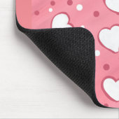 Weiße Herzen Mousepad (Ecke)