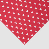 Weiße Herzen Muster Roter Romantik Seidenpapier (Ausschnitt)