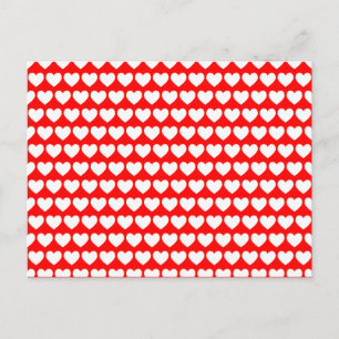 Weiße Herzen Postkarte