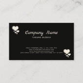 Weiße Herzen Visitenkarte (Rückseite)