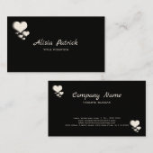 Weiße Herzen Visitenkarte (Vorne/Hinten)