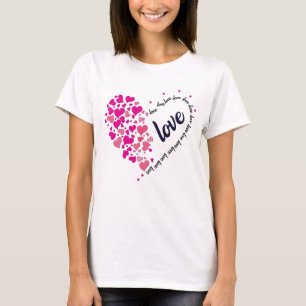 Weiße Herzform T - Shirt