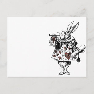 Weiße Herzkaninchen - Alice im Wunderland Postkarte