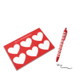 Weiße Herzmuster Kugelschreiber