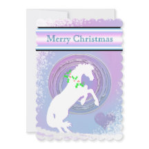 Weiße Herzpferde / Urlaub (Rosa/Lav Swirl)