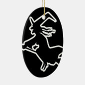 Weiße Hexe Keramik Ornament (Rechts)