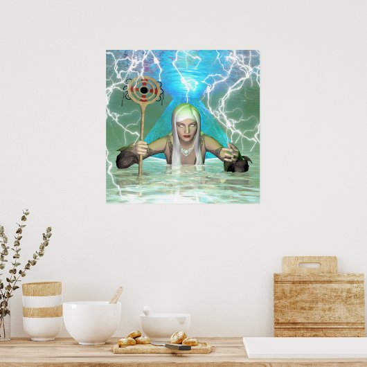 Weiße Hexe Poster (Küche)