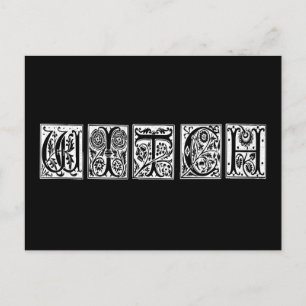 Weiße Hexe Postkarte