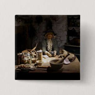 Weiße Hexenküchenmuseum, Hexerei & MAGIE Button