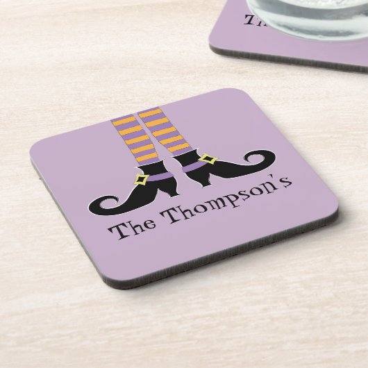 Weiße Hexenschuhe Getränkeuntersetzer (Linke Seite)