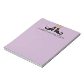 Weiße Hexenschuhe Notizblock (Rotiert)