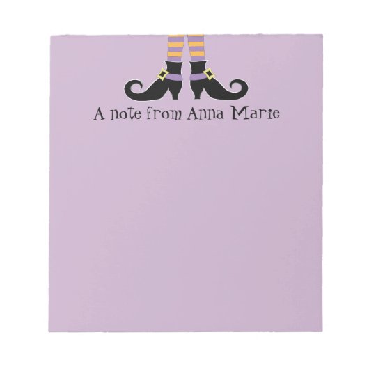 Weiße Hexenschuhe Notizblock (Vorderseite)