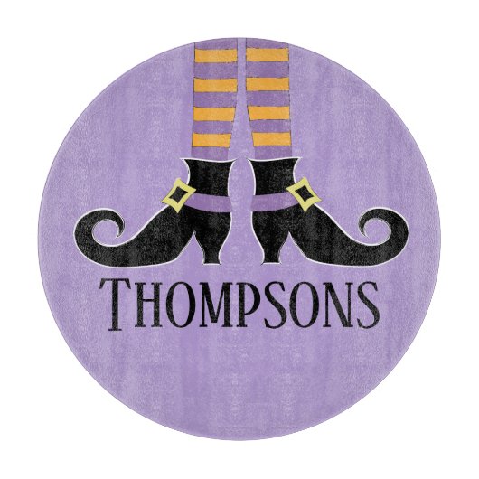 Weiße Hexenschuhe Schneidebrett (Vorderseite)