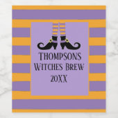 Weiße Hexenschuhe Weinetikett (Einzelnes Label)