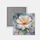 weiße Hibiskus-Traum-Magnet Magnet (Vorderseite/Rückseite)