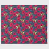 Weiße Hibiskus-Tropenblumenmuster Geschenkpapier (Flach)