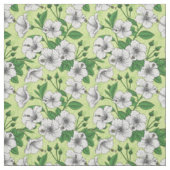 Weiße Hibiskus-Tropenblumenmuster Stoff (Muster)
