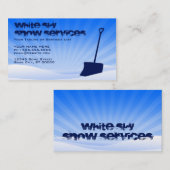 weiße Himmelschneedienstleistungen Visitenkarte (Vorne/Hinten)