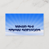weiße Himmelschneedienstleistungen Visitenkarte (Rückseite)