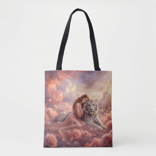 Weiße Himmelstiger-Fantasy-Tasche Tasche (Vorderseite)