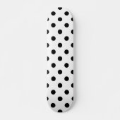 Weiße Hintergrund-Polka-Punkte-Design Skateboard (Vorne)