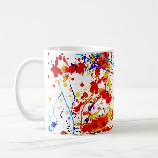 Weiße Hintergrundmuster für die Wasserfarbe Kaffeetasse (Links)