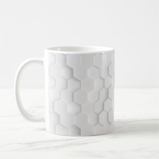Weiße Hintergrundtextur. 3d Abbildung, 3d ing. Kaffeetasse (Links)