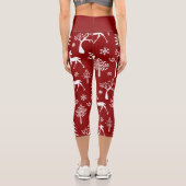 Weiße Hirsche Capri Leggings (Rückseite)
