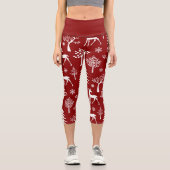Weiße Hirsche Capri Leggings (Vorderseite)