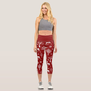 Weiße Hirsche Capri Leggings