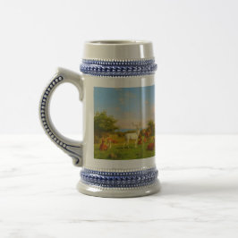 Weiße Hirsche im Freien Bierglas