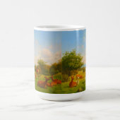 Weiße Hirsche im Freien Kaffeetasse (Mittel)