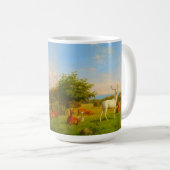 Weiße Hirsche im Freien Kaffeetasse (VorderseiteRechts)