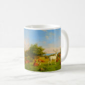 Weiße Hirsche im Freien Kaffeetasse (VorderseiteRechts)