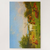 Weiße Hirsche im Freien Puzzle (Vertikal)