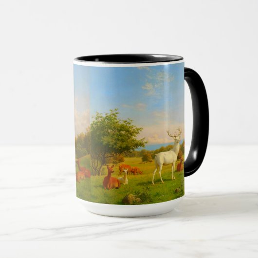 Weiße Hirsche im Freien Tasse (VorderseiteRechts)