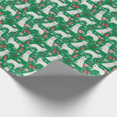 Weiße Hirte Hund Weihnachten Geschenkpapier (Ecke)