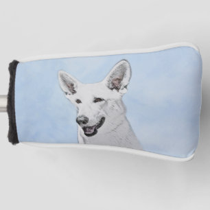 Weiße Hirtenmalerei - Niedliche Original Hundekun Golf Headcover