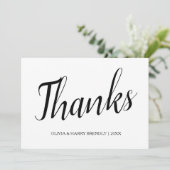 Weiße Hochzeit des Rosen-Gold| danken Ihnen Dankeskarte (Stehend Vorderseite)