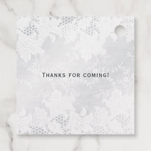 Weiße Hochzeit Geschenkanhänger (Rückseite)