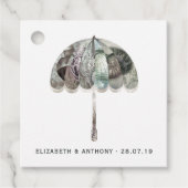 Weiße Hochzeit Geschenkanhänger (Vorderseite)