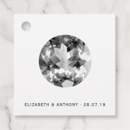 Weiße Hochzeit Geschenkanhänger