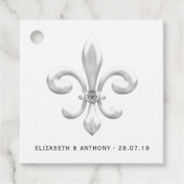 Weiße Hochzeit Geschenkanhänger (Vorderseite)