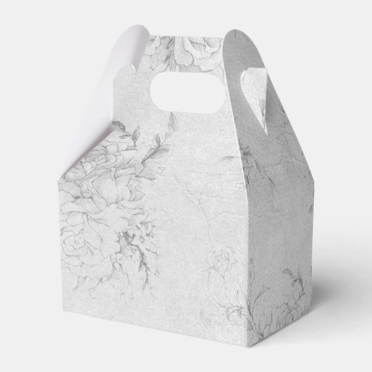 Weiße Hochzeit Geschenkschachtel (Rückseite)