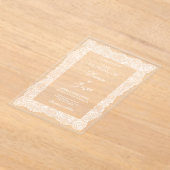 Weiße Hochzeit mit Spitze Acryleinladungen (Ablage )