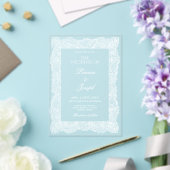 Weiße Hochzeit mit Spitze Acryleinladungen (In Situ (Hochzeit))