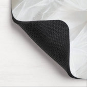 Weiße Hochzeit-Tüll-Textil-Hintergrund Mousepad (Ecke)