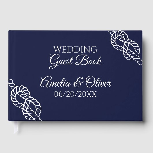 Weiße Hochzeit und Hochzeit der Nautik Gästebuch (Vorderseite)
