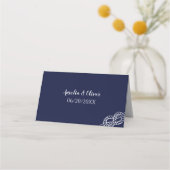 Weiße Hochzeit und Hochzeit der Nautik Platzkarte (Vorderseite)